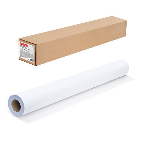 Бумага широкоформатная рулон для плоттера, 914 мм х 30 м х втулка 50,8 мм, 120 г/м2, белизна CIE 146%, BRAUBERG, 110622 110622
