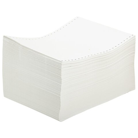 Бумага с неотрывной перфорацией, 210х305 мм (12"), 1600 листов, плотность 65 г/м2, белизна 98% 110067