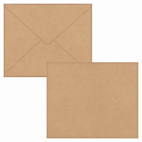 Конверты С3 (330х410 мм) КРАФТ, без клея, 90 г/м2, КОМПЛЕКТ 300 шт., треугольный клапан, 142755 112174