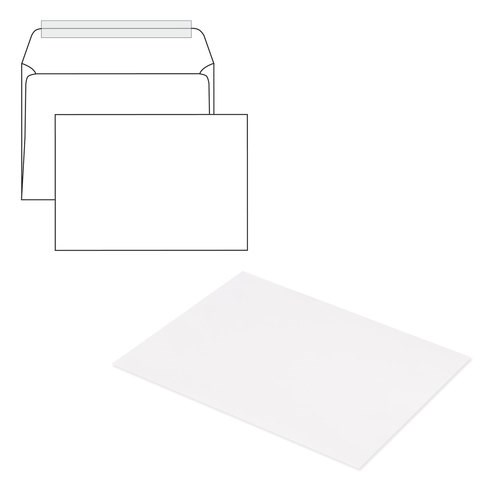 Конверты С4 (229х324 мм), отрывная лента, 100 г/м2, КОМПЛЕКТ 500 шт. 124400