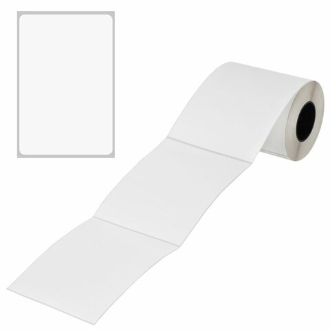 Этикетка ТермоЭко (100х150 мм), 300 этикеток в ролике, прозрачная подложка из пленки, светостойкость до 2 месяцев, 114510, 54165 114510