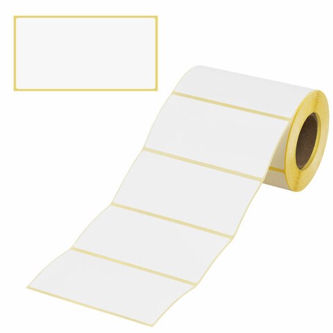 Этикетка ТермоЭко (100х50 мм), 500 этикеток в ролике, светостойкость до 2 месяцев, 111963 111963