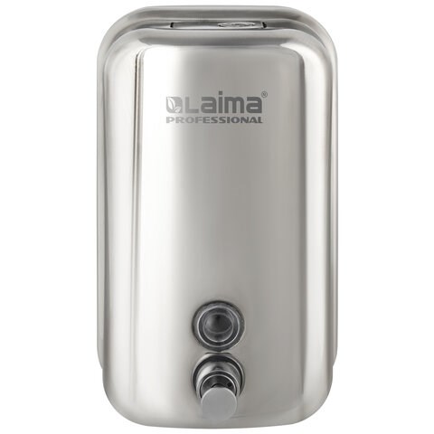 Дозатор для жидкого мыла LAIMA PROFESSIONAL INOX (гарантия 3 года), 1 л, нержавеющая сталь, зеркальный, 605393 605393