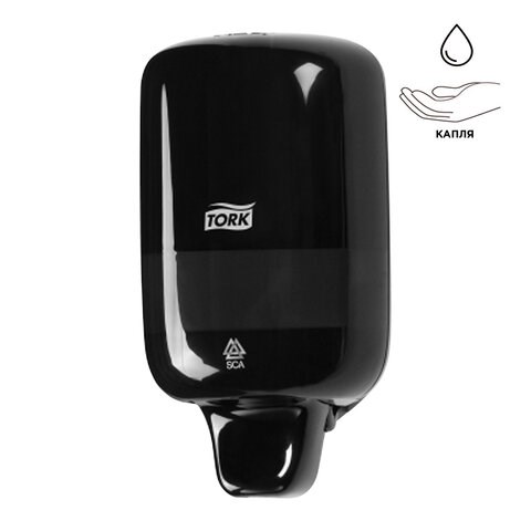 Дозатор для жидкого мыла TORK (Система S2) Elevation, 0,5 л, mini, черный, 561008 601671