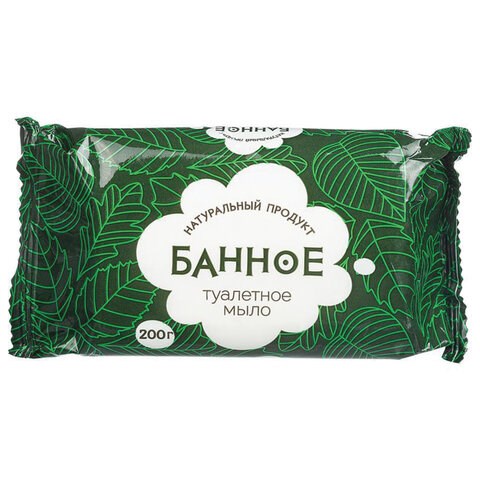 Мыло туалетное 200 г, "Банное" АГРОПРОМ-ЮГ, натуральное, 486786 609766