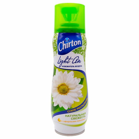 Освежитель воздуха аэрозольный 300 мл, CHIRTON (Чиртон) Light Air, "Натуральная свежесть", сухое распыление 601056