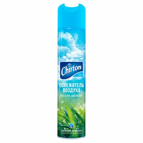 Освежитель воздуха аэрозольный 300 мл, CHIRTON (Чиртон), "После дождя" 600649