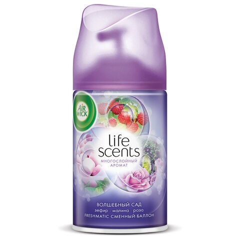 Сменный баллон 250 мл, AIRWICK LifeScents "Волшебный сад", для автоматических освежителей, универсальный 601849