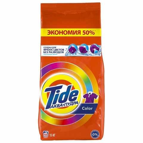Стиральный порошок-автомат 15 кг, TIDE, 100 стирок, 80769433 609026