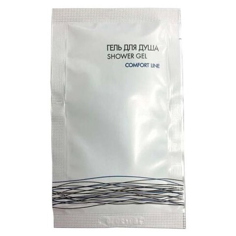 Гель для душа одноразовый 10 мл, КОМПЛЕКТ 500 шт., COMFORT LINE, саше, флоупак, 2000403 608836