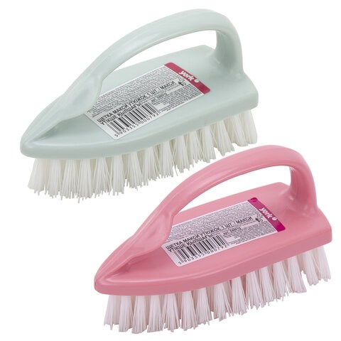 Щетка для одежды/обуви, большая, 9х14х6 см, пластик, цвет ассорти, "Утюжок", YORK, 40010 604597