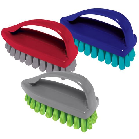 Щетка для одежды/обуви, средняя, 7,5х10,5х5 см, пластик, цвет ассорти, "Утюжок", YORK, 40020 604598