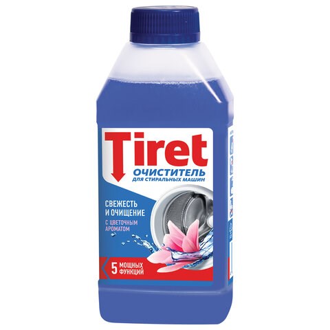 Очиститель для стиральных машин от накипи, грязи и запаха TIRET 250 мл "Цветочный", 3186202 608889