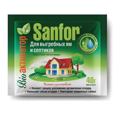Средство для выгребных ям и септиков 40 г, SANFOR, 8384 701241