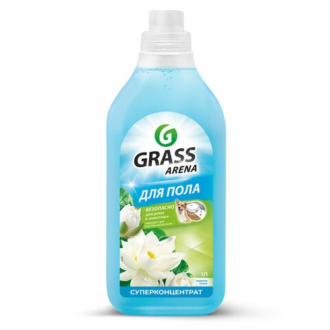 Средство для мытья пола суперконцентрат 1 л, GRASS ARENA "Водяная лилия", с полирующим эффектом, 125184 609880