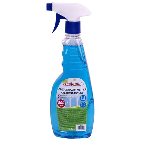 Средство для мытья стекол и зеркал 500 мл "Морозная свежесть", распылитель, ЛЮБАША, 608534 608534