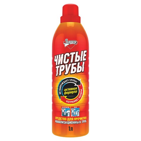 Средство для прочистки канализационных труб 1 л ЧИСТЫЕ ТРУБЫ (ТИП КРОТ) 600658