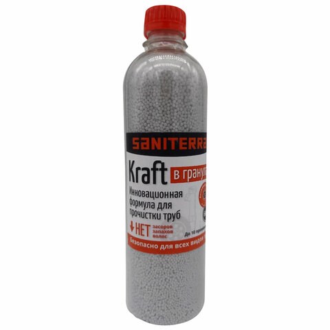Средство для прочистки канализационных труб в гранулах 600 г, КРАФТ 609024