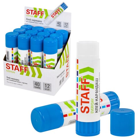 Клей-карандаш STAFF EVERYDAY, 40 г, 228665 228665