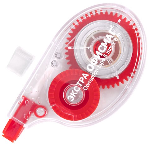 Корректирующая лента ЭКСТРА ОФИСМАГ, 5 мм х 8 м, прозрачный корпус, блистер, 272663 272663