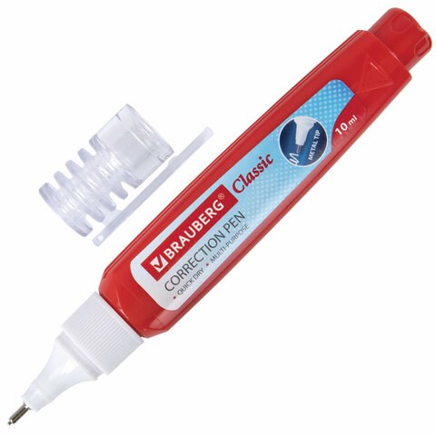 Ручка-корректор BRAUBERG, 10 мл, металлический наконечник, 220618 220618