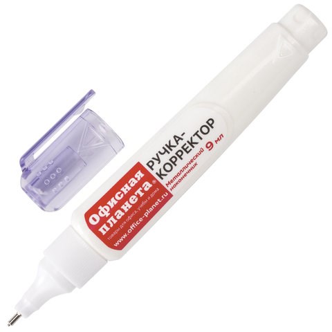 Ручка-корректор ОФИСНАЯ ПЛАНЕТА, 9 мл, металлический наконечник, 227571 227571