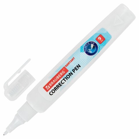 Ручка-корректор с улучшенным пластиковым наконечником BRAUBERG RESTART, 9 мл, 272685 272685
