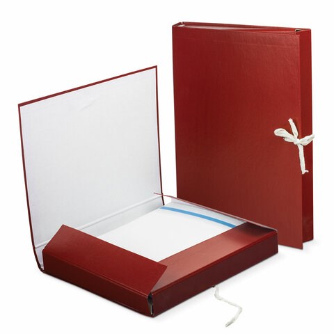 Папка для бумаг архивная А4 (225х310 мм), 30 мм, 2 завязки, бумвинил, до 250 листов, 120253 120253