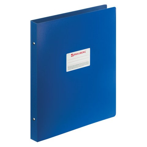 Папка на 4 кольцах БОЛЬШОГО ФОРМАТА А3, ВЕРТИКАЛЬНАЯ, 30 мм, синяя, 0,8 мм, BRAUBERG "Стандарт", 225765 225765
