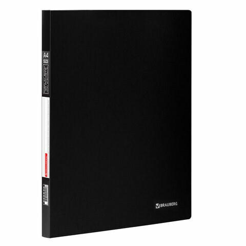 Папка 30 вкладышей BRAUBERG "Office", черная, 0,5 мм, 222632 222632