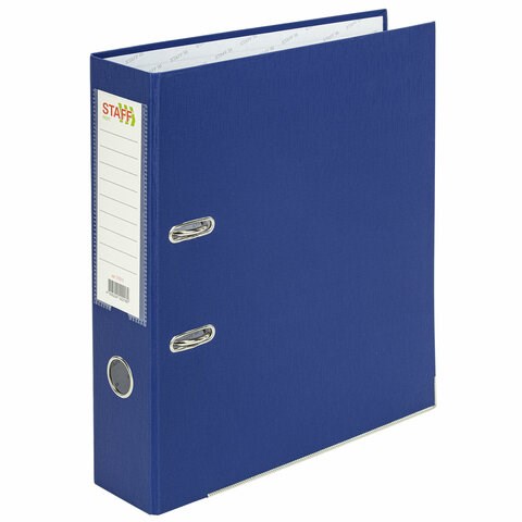 Папка-регистратор STAFF "Profit" с покрытием из ПВХ, 75 мм, с уголком, синяя, СЪЕМНЫЙ МЕХАНИЗМ, 272013 272013