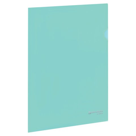 Папка-уголок жесткая, непрозрачная, А4, цвет мятный, 0,15 мм, BRAUBERG PASTEL, 272892 272892