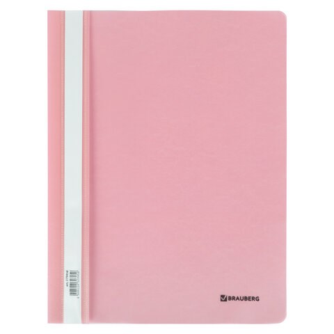 Скоросшиватель пластиковый BRAUBERG "Pastel" А4, 130/180 мкм, персиковый, 270457 270457