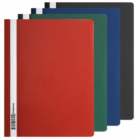 Скоросшиватель пластиковый ERICH KRAUSE "Classic", А4, 120/140 мкм, ассорти, 50020 272913