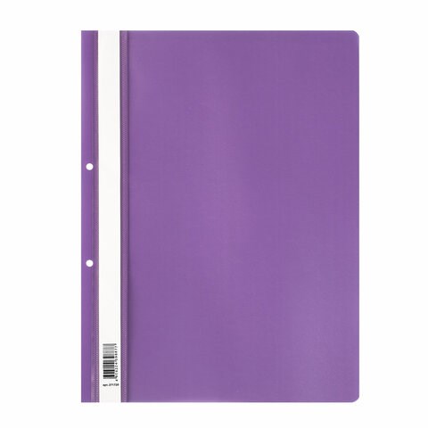 Скоросшиватель пластиковый с перфорацией STAFF, А4, 100/120 мкм, фиолетовый, 271720 271720