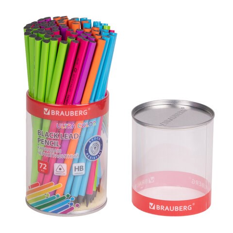 Карандаш чернографитный BRAUBERG "ULTRA COLOR", 1 шт., HB, пластиковый, 181707 181707