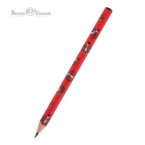 Карандаш чернографитный утолщенный BRUNO VISCONTI "HappyGraphix Jumbo", "Fresh & fruity. Гранат", 4В, 21-0062/04 181990