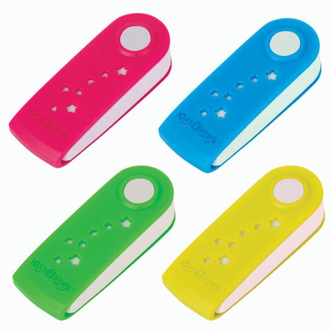 Ластик ЮНЛАНДИЯ "Юнландик-астронавт", 57х22х14 мм, пластиковый футляр, ассорти, 229564 229564