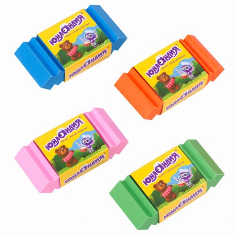 Ластик ЮНЛАНДИЯ "Юнландик-музыкант", 54х25х13 мм, ассорти, 229580 229580