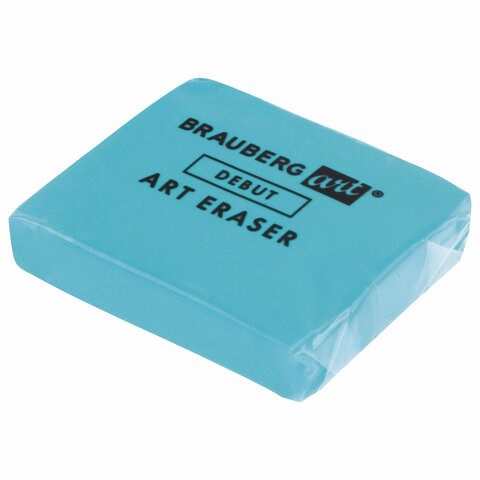 Ластик-клячка художественный BRAUBERG ART "DEBUT", 40х36х10 мм, мягкий, голубой, 229583 229583