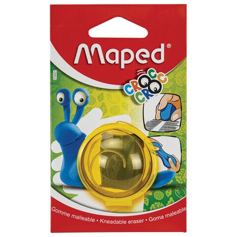 Ластик-клячка художественный MAPED Croc Croc "Улитка" в футляре, 40x36x10 мм, мягкий, голубой, 014501 272964