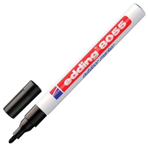 Маркер перманентный влаго-светостойкий для наружных работ EDDING 8055, ЧЕРНЫЙ, 1-2 мм, E-8055/1-B/1 151280