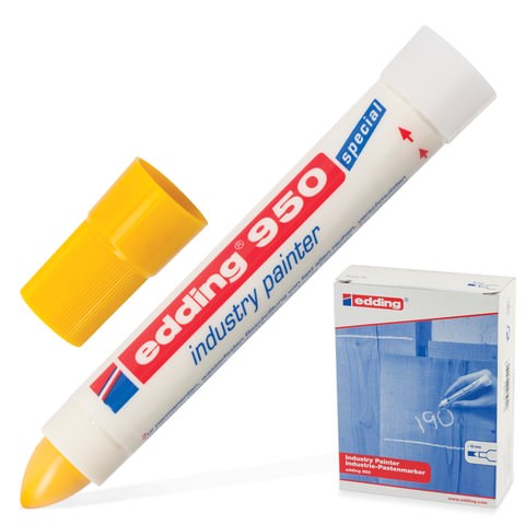 Маркер-паста для промышленной маркировки EDDING 950, ЖЕЛТЫЙ, 10 мм, E-950/5 150719
