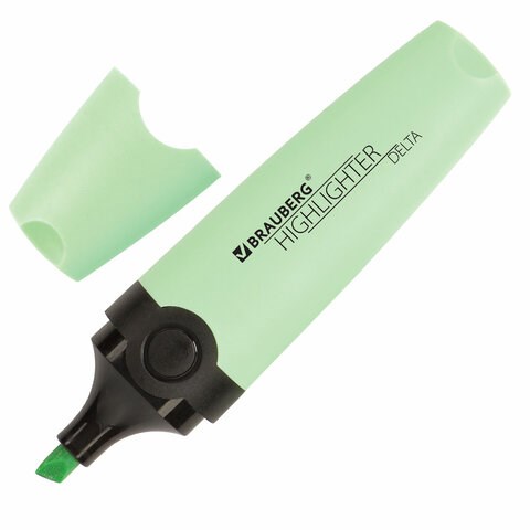 Текстовыделитель BRAUBERG "DELTA PASTEL", МЯТА, линия 1-5 мм, 151730 151730