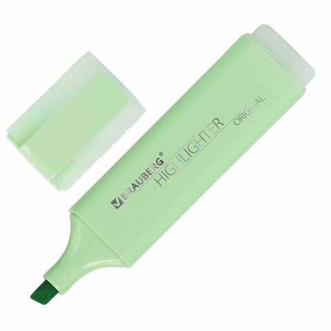 Текстовыделитель BRAUBERG "ORIGINAL PASTEL", МЯТА, линия 1-5 мм, 151692 151692