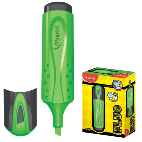 Текстовыделитель MAPED (Франция) "Fluo Pep's Classic", ЗЕЛЕНЫЙ, линия 1-5 мм, 742533 150768