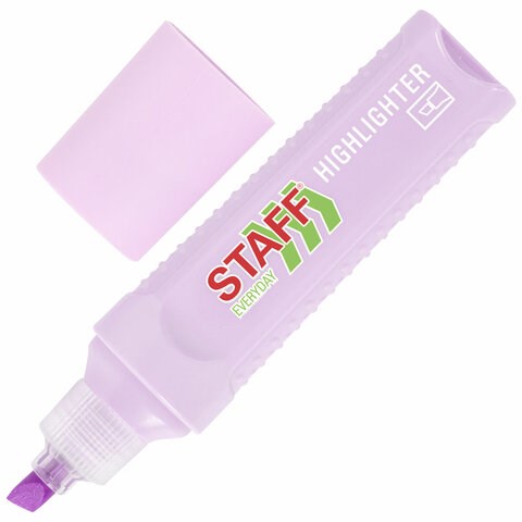 Текстовыделитель STAFF "EVERYDAY HL-707", ЛАВАНДОВЫЙ, линия 1-5 мм, скошенный наконечник, 152547 152547