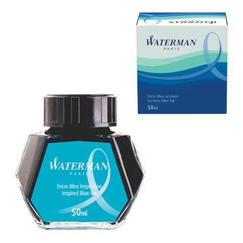 Чернила WATERMAN (Франция), 50 мл, S0110720, синие 225823