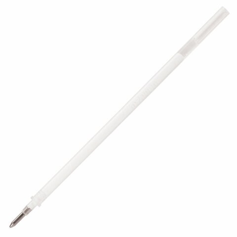 Стержень гелевый BRAUBERG "White", 130 мм, БЕЛЫЙ, евронаконечник, узел 1 мм, линия письма 0,5 мм, 170378 170378