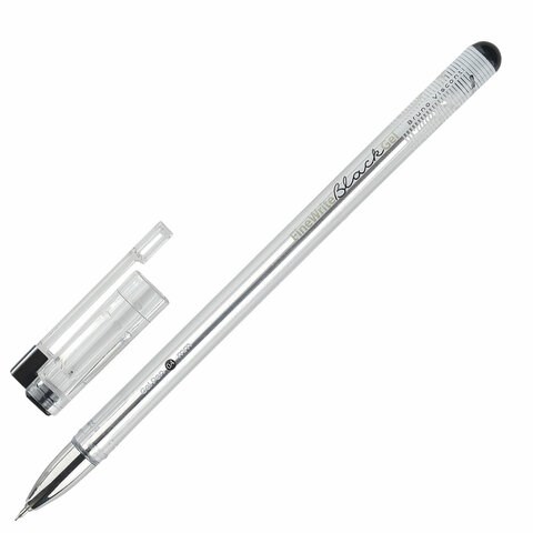 Ручка гелевая BRUNO VISCONTI "FineWrite", черная, стержень серебро, 0,4 мм, линия письма 0,3 мм, 20-0392/02 144291